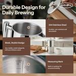 SterlingPro 2L Double Wall Stainless Steel Coffee Press