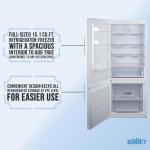 Summit 28" White Bottom Freezer Refrigerator