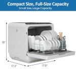 SUNVIVIPRO 18" Compact Portable Dishwasher for Small Spaces
