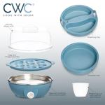 Electric Double Layer Egg Cooker - 350W, Slate Blue