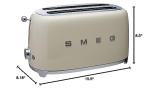 SMEG Retro 4-Slice Toaster with Extra-Wide Slots