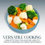 Electric Double Layer Egg Cooker - 350W, Slate Blue