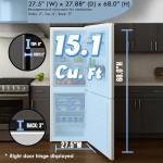 Summit 28" White Bottom Freezer Refrigerator