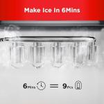 Silonn Countertop Ice Maker - 9 Cubes in 6 Minutes