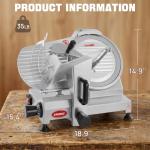 ARINOO 10'' Electric Meat Slicer with Sharp Blade