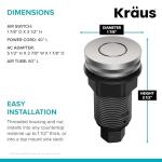 KRAUS Stainless Steel Garbage Disposal Air Switch Kit