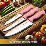 HENKELIVING 6-Piece Peach Pink Knife Set