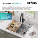 KRAUS Stainless Steel Garbage Disposal Air Switch Kit