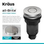 KRAUS Stainless Steel Garbage Disposal Air Switch Kit
