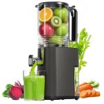 Gray Cold Press Juicer with Wide Feed Chute