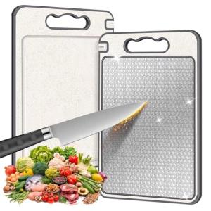 Double-Sided Cutting Board with Knife Sharpener
