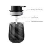 Marble Glass Liquid Soap Pump Dispenser - Black