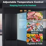 Iceblue 15.6 Cu.Ft. Side-by-Side Refrigerator - Black