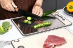 Double-Sided Cutting Board with Knife Sharpener