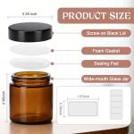 4oz Amber Glass Jars with Lids - 4 Pack