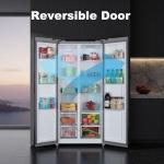 Iceblue 15.6 Cu.Ft. Side-by-Side Refrigerator - Black