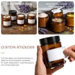 4oz Amber Glass Jars with Lids - 4 Pack