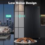 Iceblue 15.6 Cu.Ft. Side-by-Side Refrigerator - Black