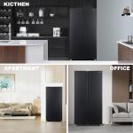 Iceblue 15.6 Cu.Ft. Side-by-Side Refrigerator - Black