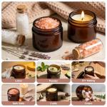 4oz Amber Glass Jars with Lids - 4 Pack