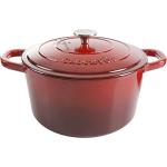 Scarlet Red 7-Quart Cast Iron Dutch Oven