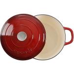 Scarlet Red 7-Quart Cast Iron Dutch Oven