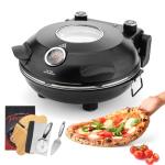 YIBAKE 12-Inch Electric Pizza Oven with Timer