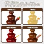 Red Mini Chocolate Fountain Machine with Tray