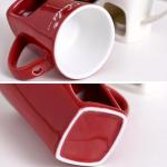 4-Piece Ceramic Fondue Cup Set with Forks