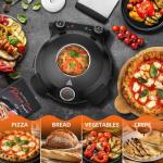 YIBAKE 12-Inch Electric Pizza Oven with Timer