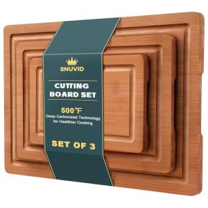 Snuvid Set of 3 Bamboo Cutting Boards