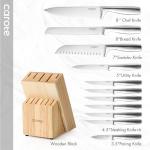 CAROTE 12-Piece Stainless Steel Knife Set