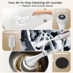 Cordless Electric Spin Scrubber with Interchangeable Heads