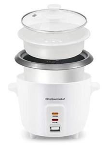 Electric Rice Cooker with Steam Tray and Non-Stick Pot