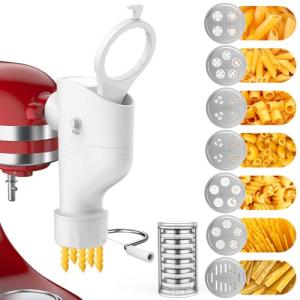 Fedowal KitchenAid Pasta Press with 7 Interchangeable Plates