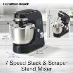 Hamilton Beach 4-Quart Electric Stand Mixer, Black