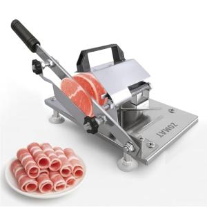 ZOMAT Manual Meat Slicer with Adjustable Thickness