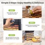 8-Tray Food Dehydrator for Jerky, Herbs, and More