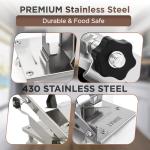 ZOMAT Manual Meat Slicer with Adjustable Thickness