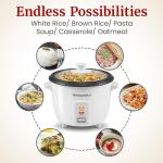 Electric Rice Cooker with Steam Tray and Non-Stick Pot