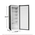 Stainless Steel Upright Freezer with Removable Shelves