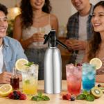 Portable Aluminum Sparkling Water Maker - 1L