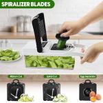 10-Blade Vegetable Chopper and Slicer with Containers