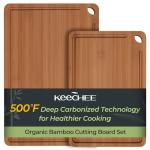 Bamboo Cutting Board with Juice Grooves & Handles