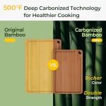 Bamboo Cutting Board with Juice Grooves & Handles