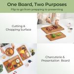 Bamboo Cutting Board with Juice Grooves & Handles
