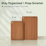 Bamboo Cutting Board with Juice Grooves & Handles