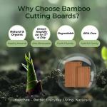 Bamboo Cutting Board with Juice Grooves & Handles