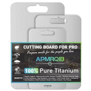 Titanium Cutting Board Set - 3 Heavy-Duty Boards