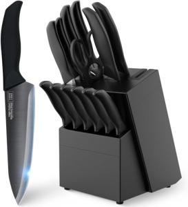 15-Piece Home Hero Kitchen Knife Set with Block